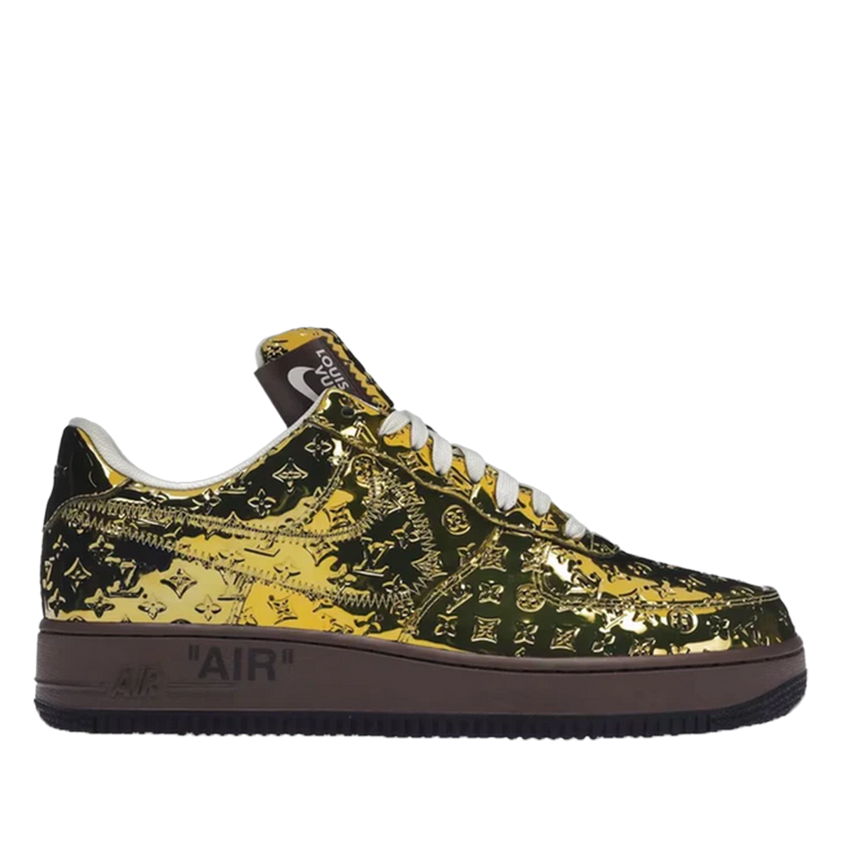 AF1 x OW by Virgil - Metallic Gold Black Customs