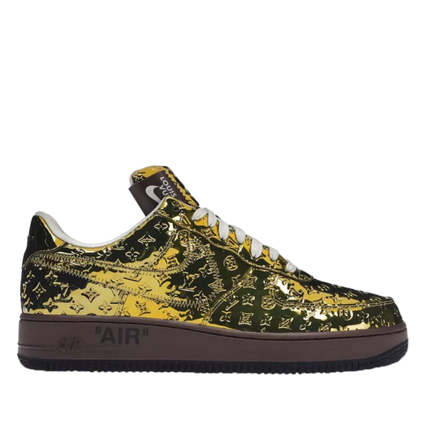 AF1 x OW by Virgil - Metallic Gold Black Customs