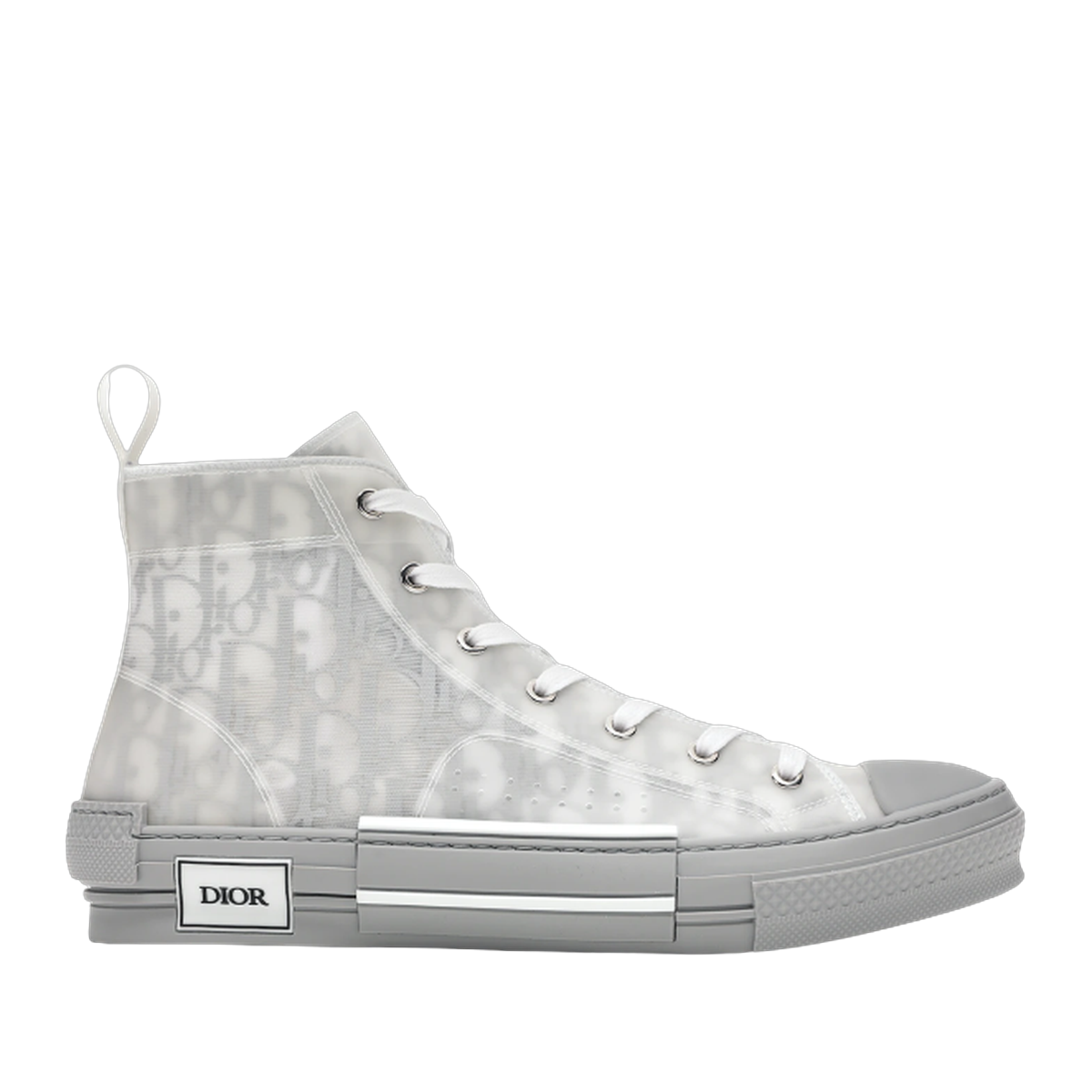 B23 High Top Logo Oblique Grey Monogram