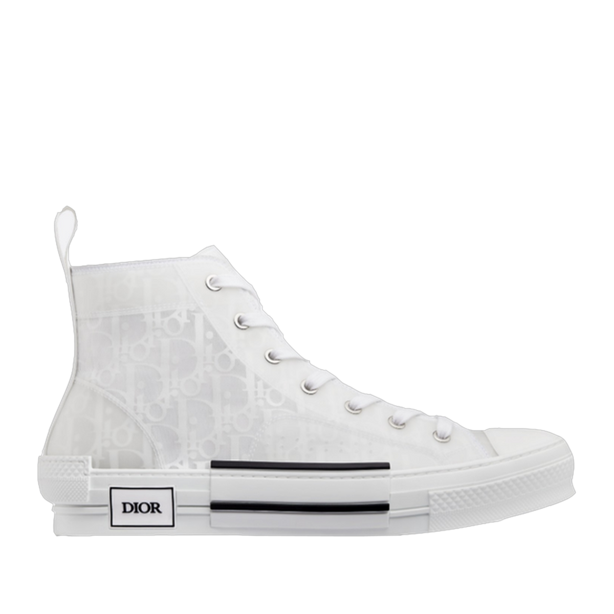 B23 High Top Logo Oblique White Monogram