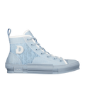 B23 High Top Logo Oblique Light Blue Monogram