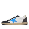 Golden Goose Ball-Star Blue Leather Star Gold Heel Tab Black