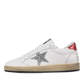 Golden Goose Ball-Star Glitter Silver Star Red Heel Tab