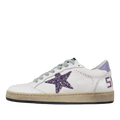 Golden Goose Ball-Star Glitter Star Purple Heel Tab