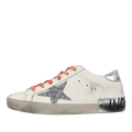 Golden Goose Ball-Star Glitter Star Silver Heel Tab