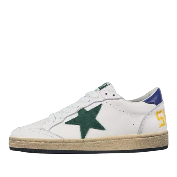 Golden Goose Ball-Star Green Star Blue Heel Tab