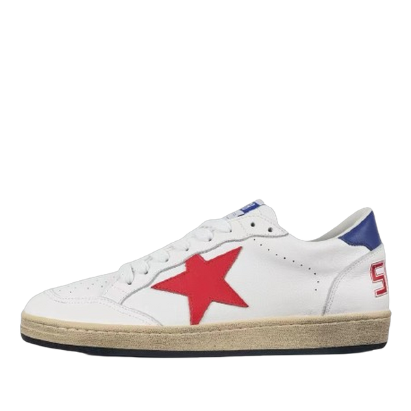 Golden Goose Ball-Star Red Star Blue Heel Tab