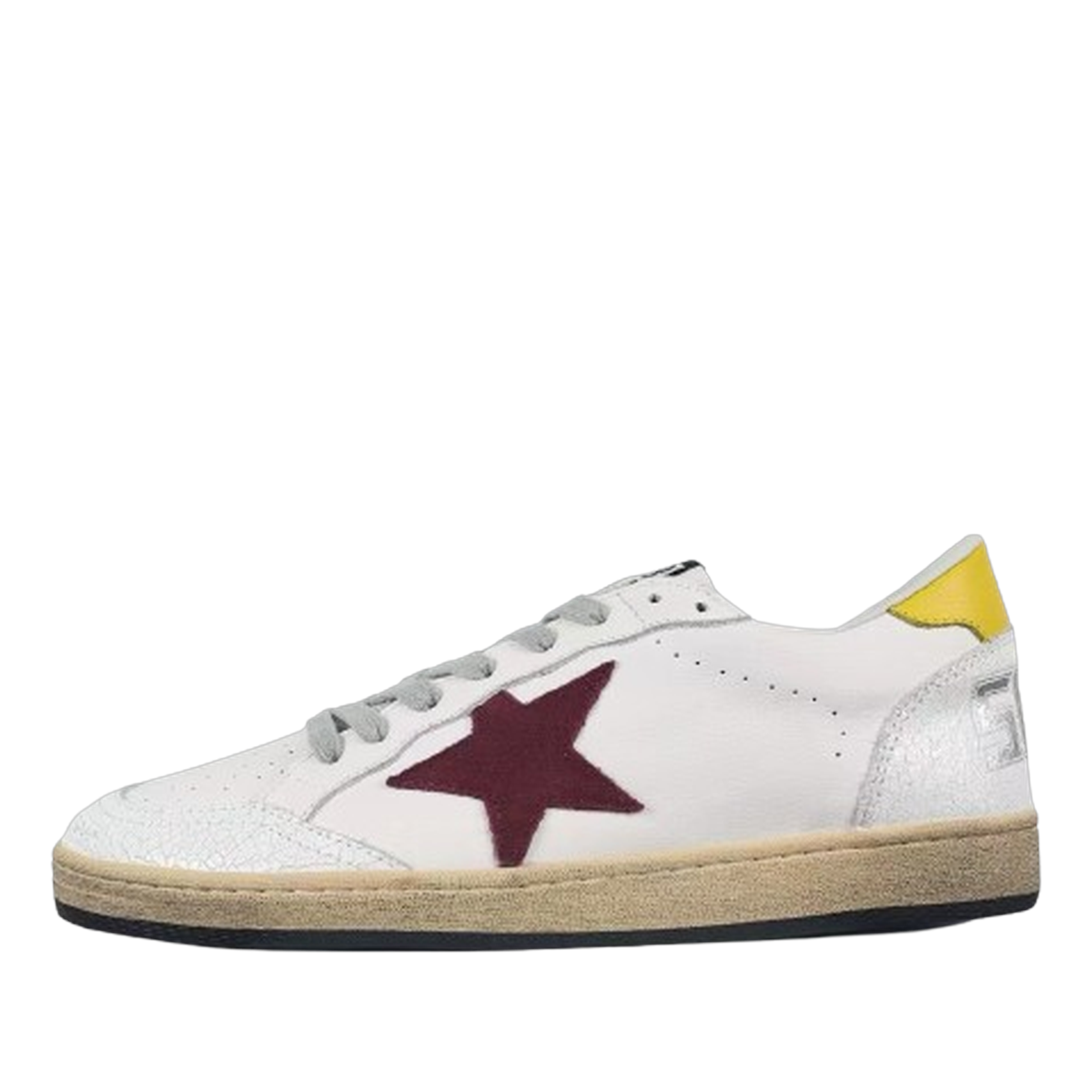 Golden Goose Ball-Star Red Star Yellow Heel Tab