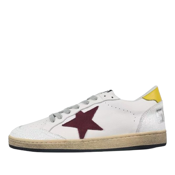 Golden Goose Ball-Star Red Star Yellow Heel Tab