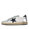 Golden Goose Ball-Star Leather Star Black Heel Tab Silver