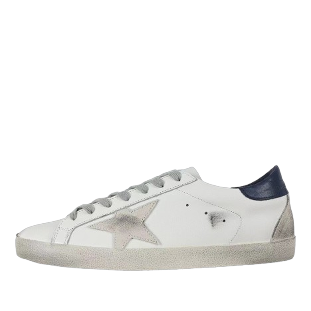 Golden Goose Ball-Star Suede Star Blue Heel Tab