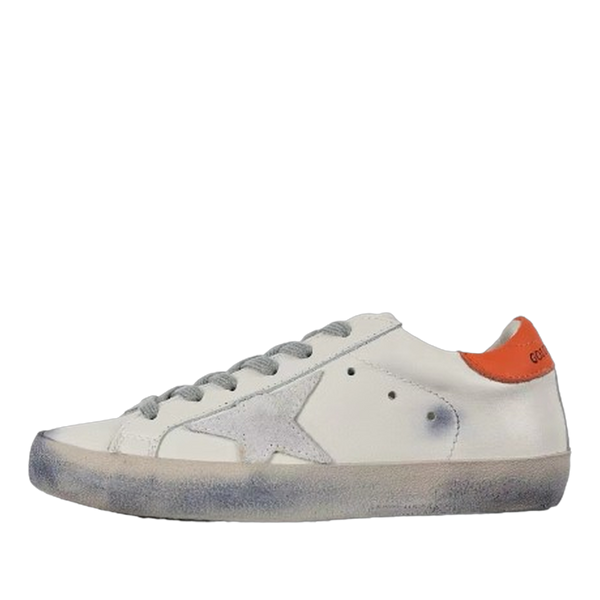 Golden Goose Ball-Star Suede Star Orange Heel Tab