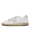 Golden Goose Ball-Star Suede Star Silver Heel Tab