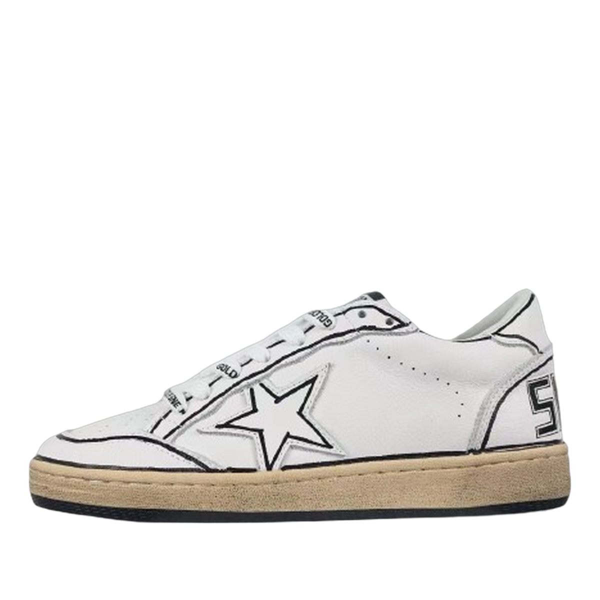 Golden Goose Ball-Star White Grafitti Star White Heel Tab #BEYONDESIRE