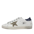 Golden Goose Super-Star Glitter Gold Star Blue Heel Tab