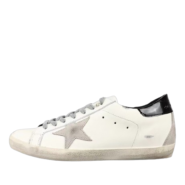 Golden Goose Super-Star Suede Star Black Glossy Heel Tab