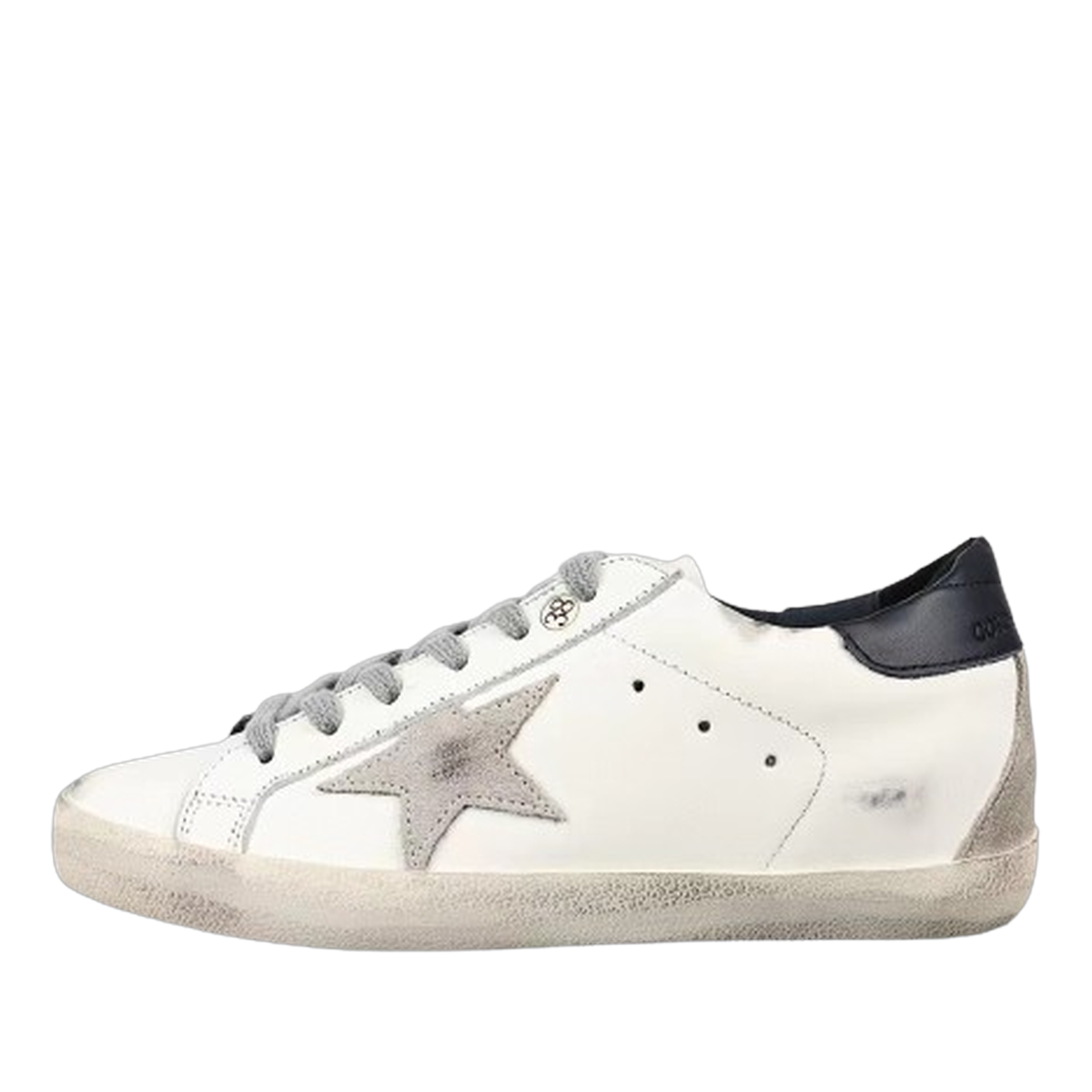 Golden Goose Super-Star Suede Star Black Matte Heel Tab