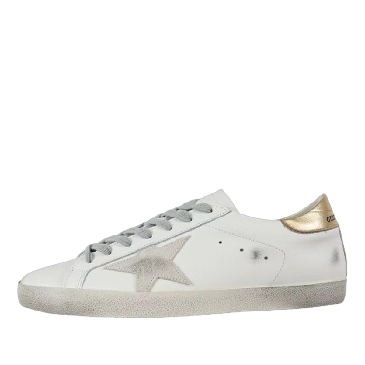 Golden Goose Super-Star Suede Star Gold Heel Tab