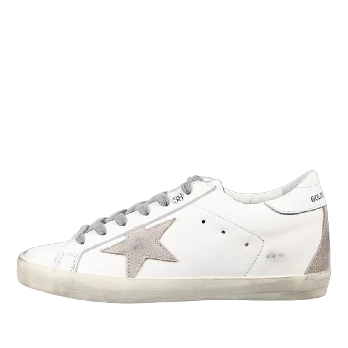 Golden Goose Super-Star Suede Star White Heel Tab
