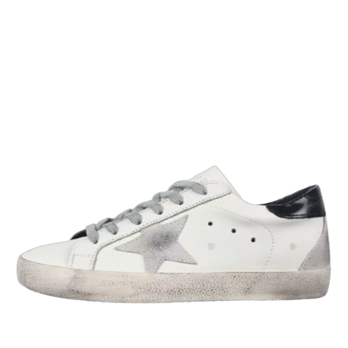 Golden Goose Super-Star Suede Star Black Heel Tab