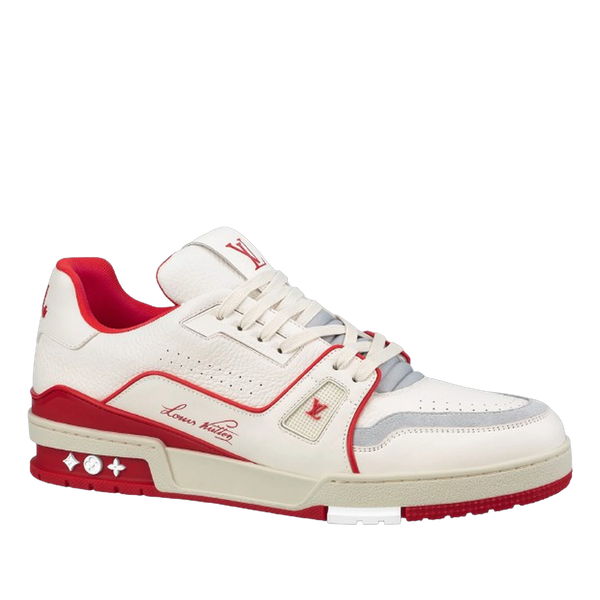 LV Trainers #54 Signature White Red
