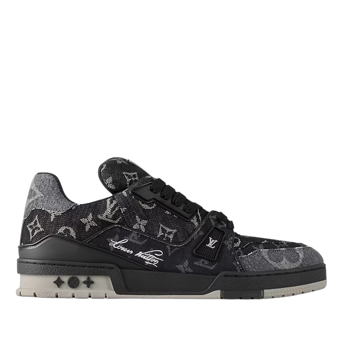 LV Trainers Black Denim