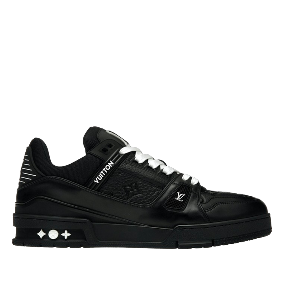 LV Trainers Black Embossed Monogram