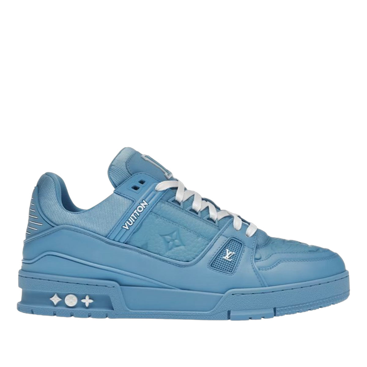 LV Trainers Blue Embossed Monogram