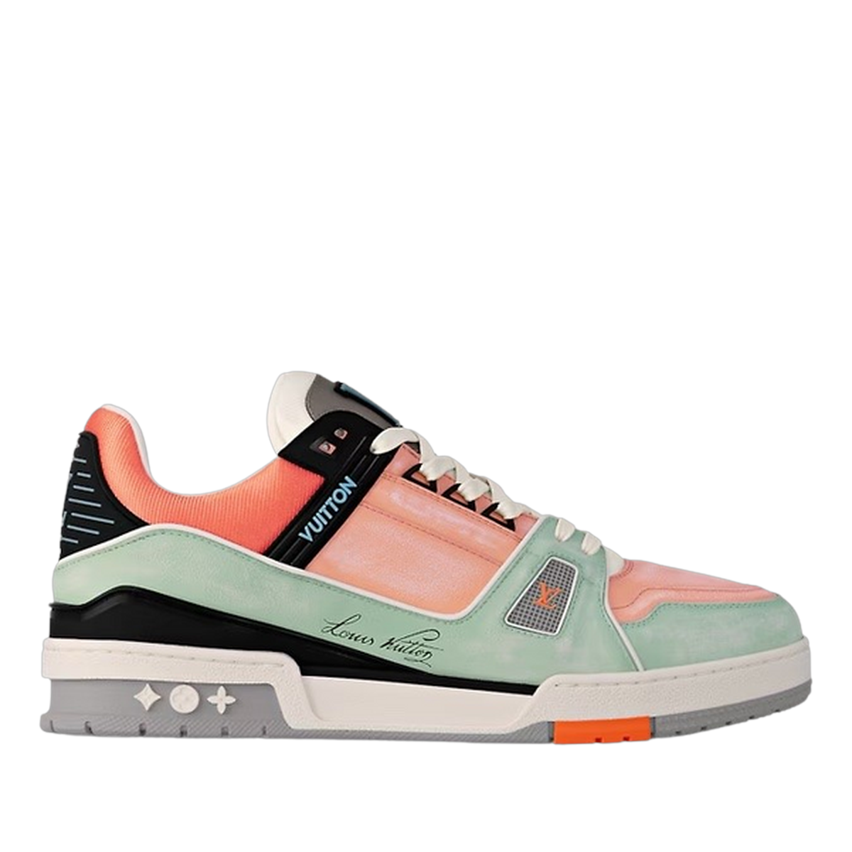 LV Trainers Orange Sage