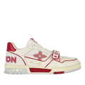 LV Trainers Velcro Strap Mesh Red