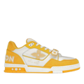 LV Trainers Velcro Strap Monogram Denim Yellow